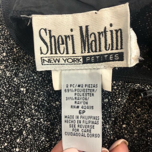 Sheri Martin‎ Two Piece Skirt Suit Vintage Size 6P - Picture 8 of 8